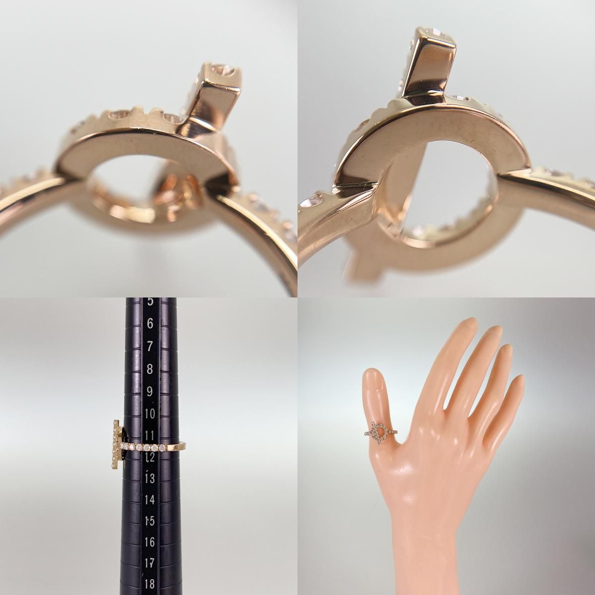 エルメス HERMES フィネス H219612B K18PG ダイヤモンド 11.5号(51-52 