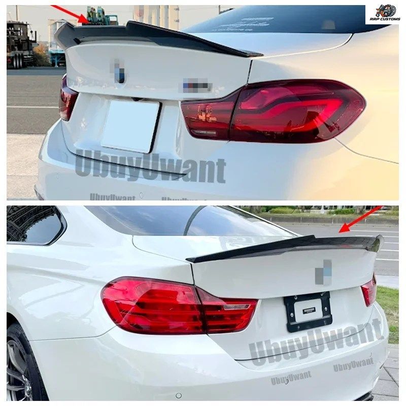 BMW M4 F82 クーペ PSMスタイル カーボンファイバースポイラー リアトランクリップウィング 2014-2020