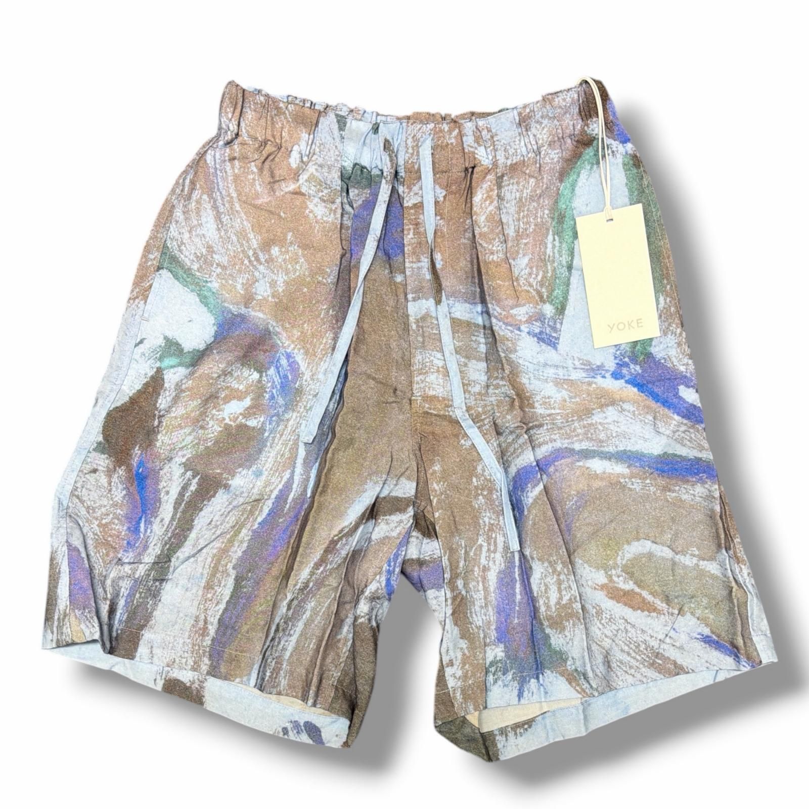 参考上代37400円 未使用 YOKE FLOWER PRINTED EASY SHORTS フラワープリントイージーショーツ ハーフパンツ ヨーク YK25SS0936P ブルー 2 （11931M） 8,960円