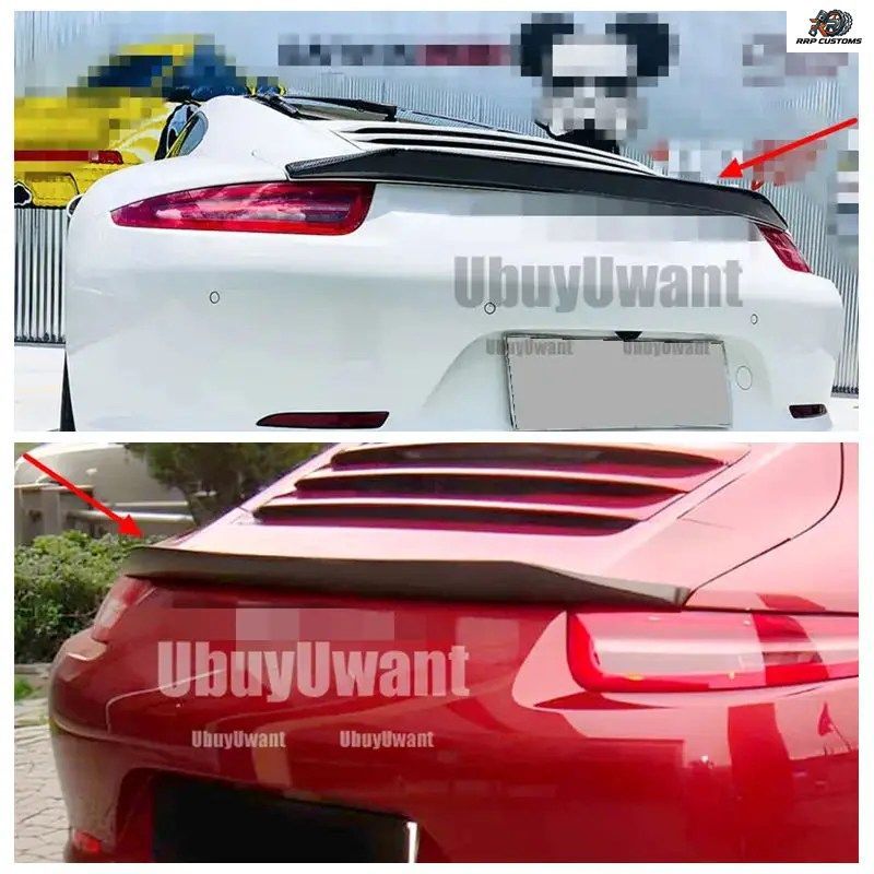 車のデコレーション テールウィング V R T スタイル カーボンファイバー リアウィング スポイラー ポルシェ カレラ 911 991 2012 - 15