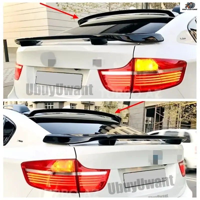 BMW X6 E71 ルーフスポイラー 2008 - 12 13 2014 ABS素材 プライマーカラー リアウィンドウ ルーフスポイラーウィング