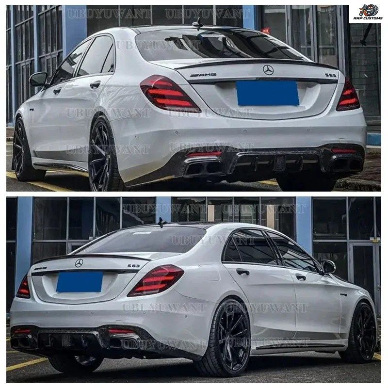 ABSリアトランクスポイラーウィング ベンツ W222 スポイラー Sクラス S63 S300 S350 S400 S500 S550 S63 4ドアセダン 2014年以降