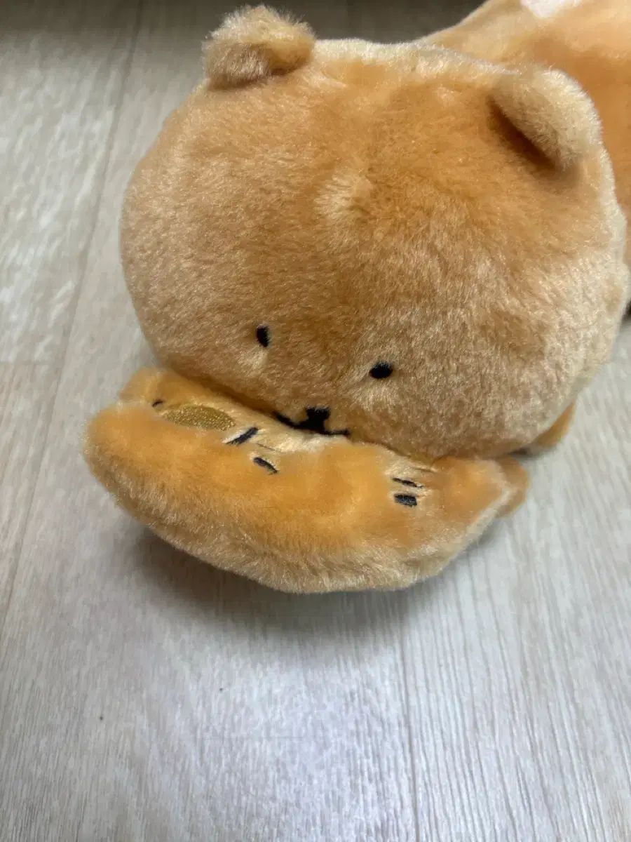 自分ツッコミくま 木彫りクマ ぬいぐるみ ナガノマーケット