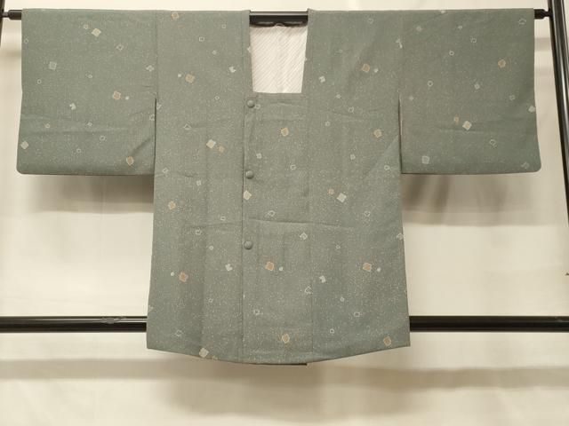 平和屋着物＃道行コート　破れ色紙文　たたき染め　正絹　逸品　CABF8938in