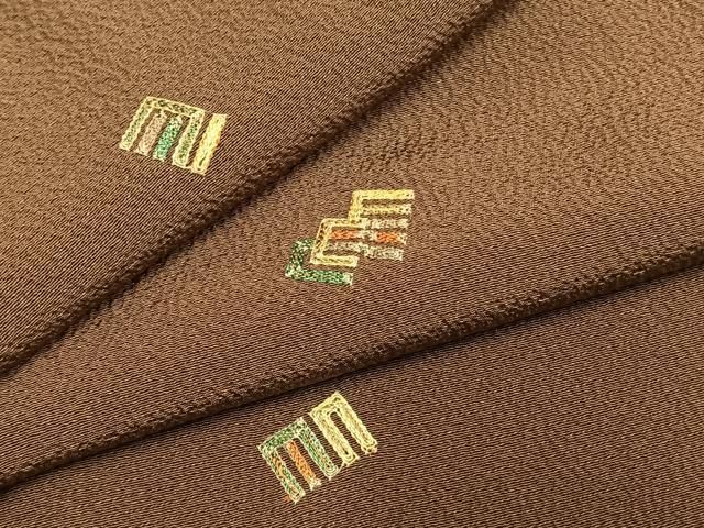 平和屋着物●上質な小紋　総刺繍　源氏香　正絹　逸品　AABI1546fy