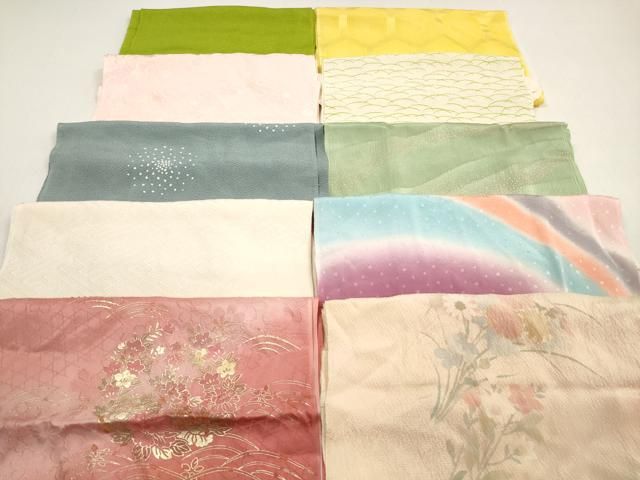 平和屋着物★和装小物　帯揚げ10枚セット　正絹　逸品　DABF5484xg