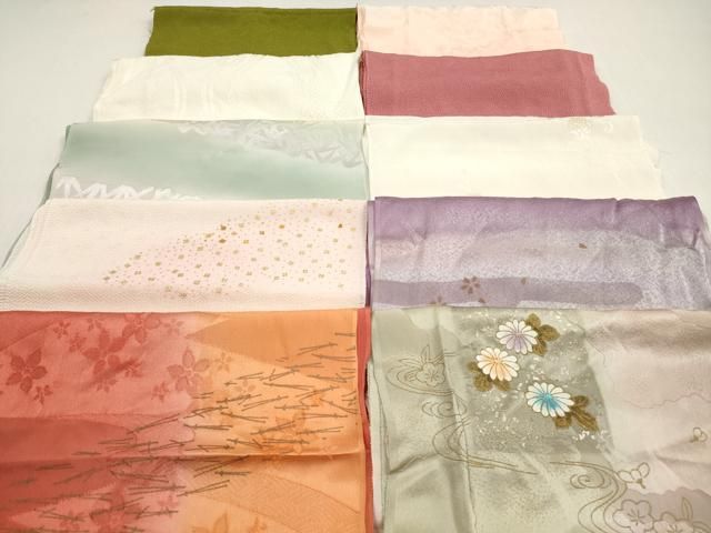 平和屋着物★和装小物　帯揚げ10枚セット　丹後ちりめん　正絹　逸品　DABF5485xg