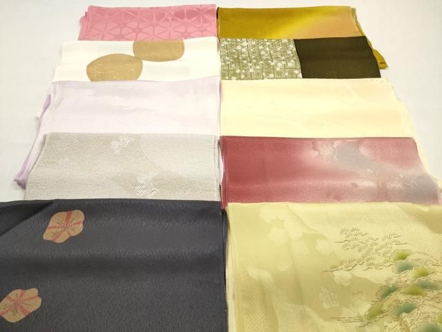 平和屋着物★和装小物　帯揚げ10枚セット　丹後ちりめん　正絹　逸品　DABG1268xg