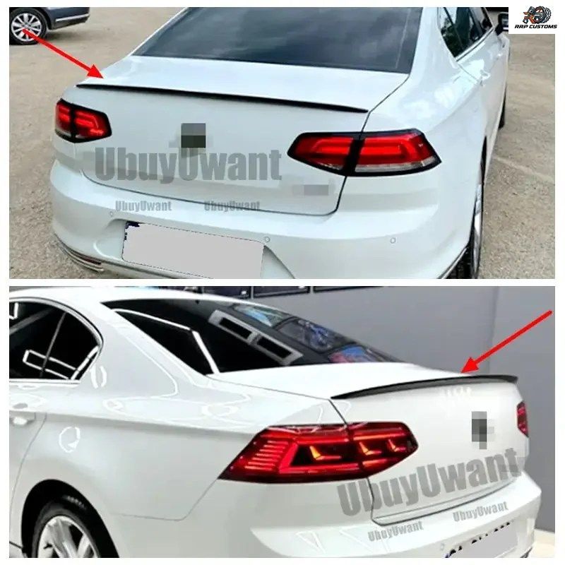 ABS樹脂製、未塗装プライマーカラー、リアトランク/ブーツウィングスポイラー、カースタイリング、フォルクスワーゲン VW パサート B8 スポ