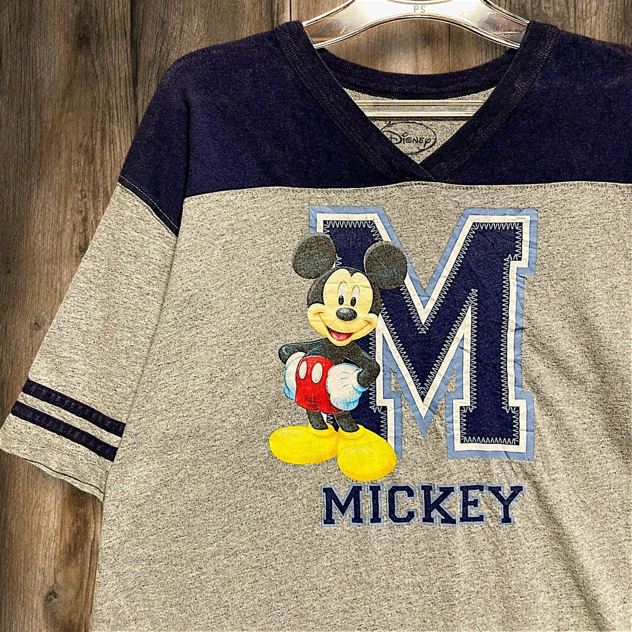 ディズニー Tシャツ Disney ミッキー マウス キャラ グレー XXL相当