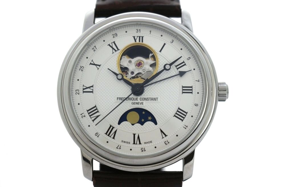 FREDERIQUE CONSTANT フレデリック・コンスタント クラシックハートビート FC330/335X4P4/5/6 ステンレススチール/レザー シルバー メンズ 自動巻き OH/研磨済み 2120000352560 【200】【中古】