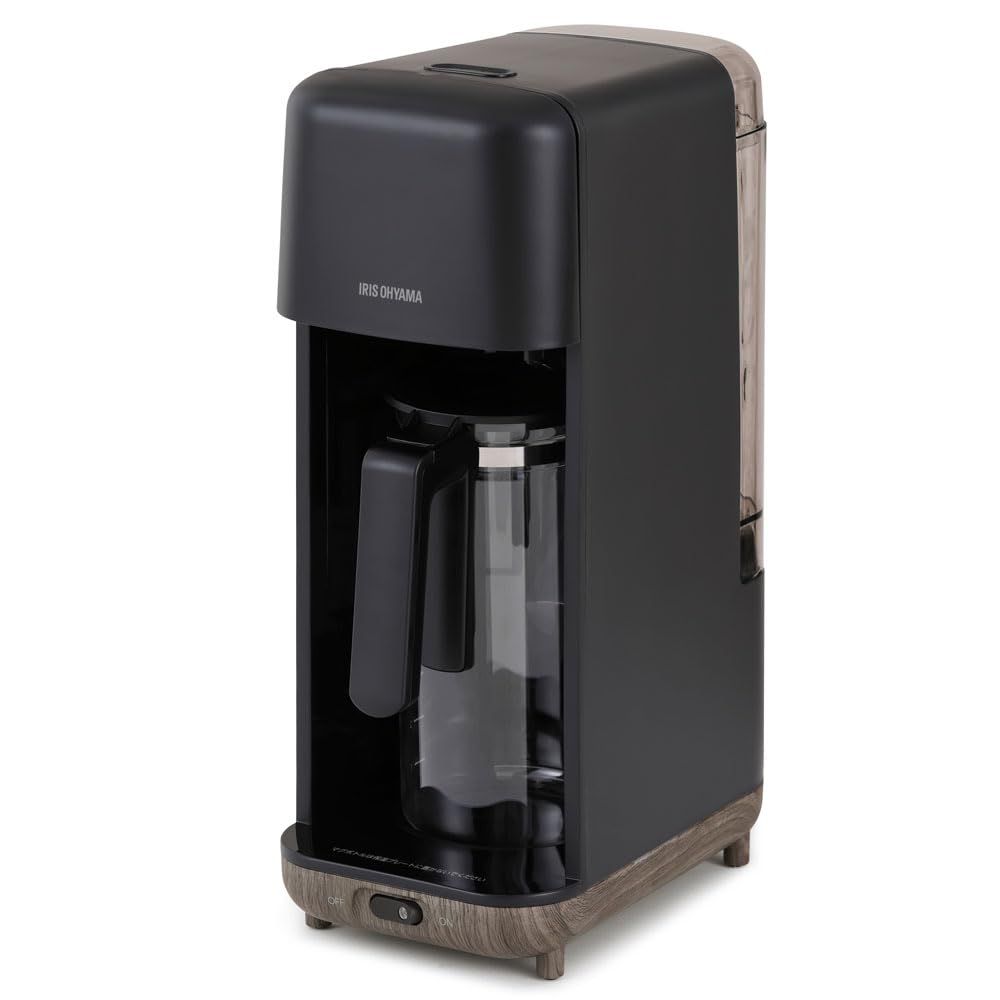 アイリスオーヤマ コーヒーメーカー ドリップ式 720ml 6杯分 マグボトルに直接ドリップ 一人暮らし オフィス 出勤時 コーヒーサーバー付き 幅15.1cm マグボトル対応 水筒 ホット・アイス対応 CMS-0800-B ブラック [ブラック]