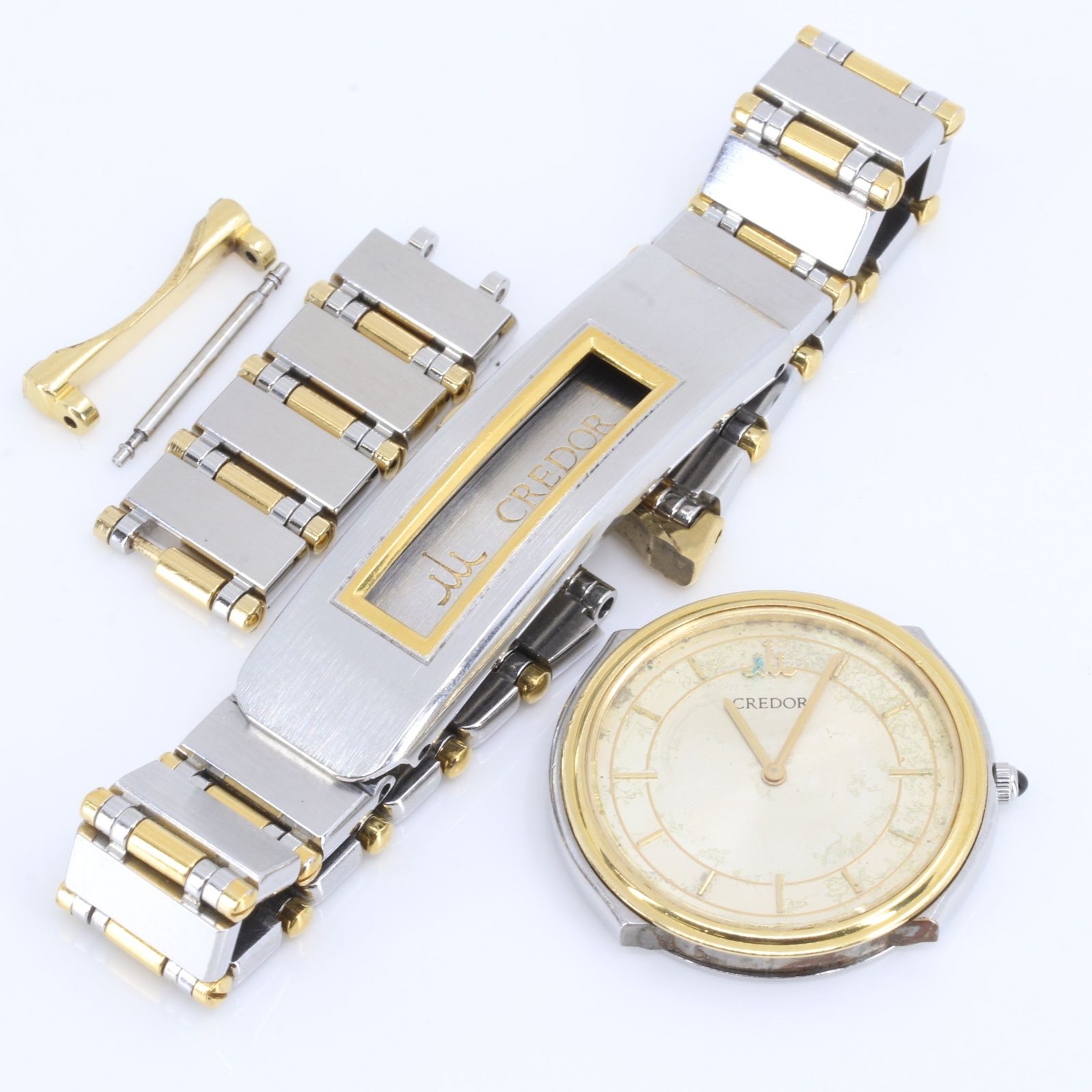ITBVDW2S2W7G SEIKO セイコー クレドール SS/18KT 2F70-0140 ジャンク品 K18パーツ取り レディース 腕時計 シルバー文字盤