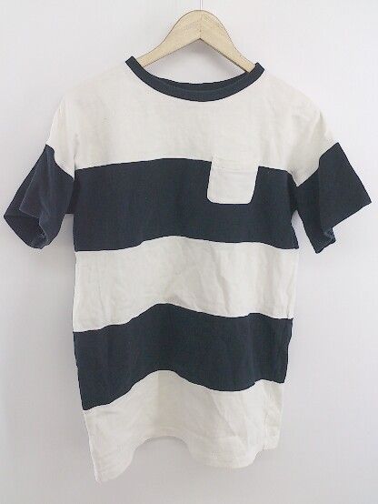 ◇ EASTBOY イーストボーイ ボーダー 半袖 Tシャツ カットソー サイズ11 ブラック ホワイト レディース P 【1301060001297】