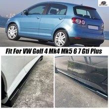 フォルクスワーゲン VW ゴルフ 4 MK4 MK5 6 7 GTI プラス 車用サイドスカートエクステンション ロッカーパネル サイドトリム スポイラー 純