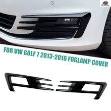 フォルクスワーゲン VW ゴルフ 7 2013 - 16 フロントバンパー スプリッター カナード フォグランプ カバー トリム