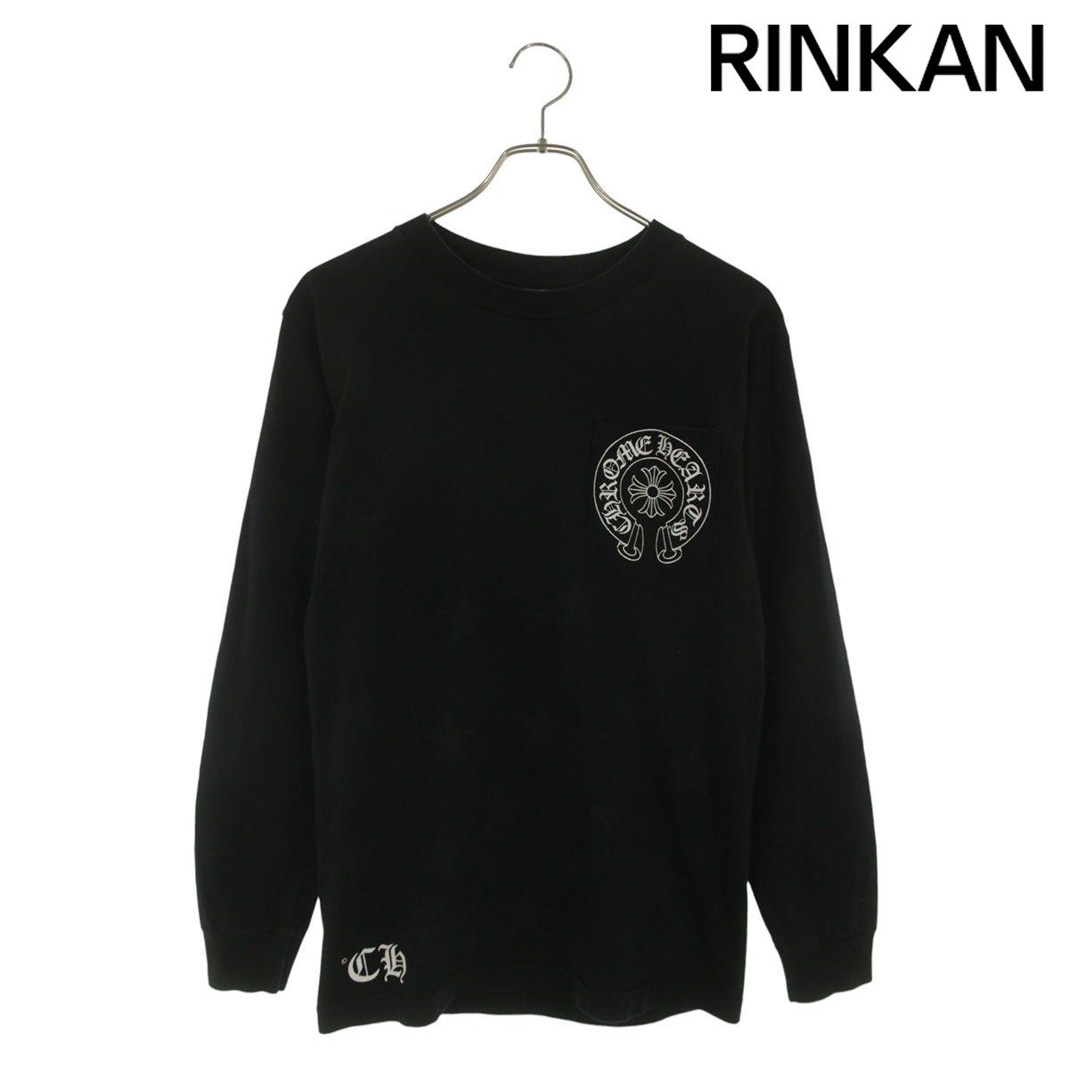 クロムハーツ CH L/S /3 オールドバックスクロールラベルスタープリント長袖カットソー メンズ S