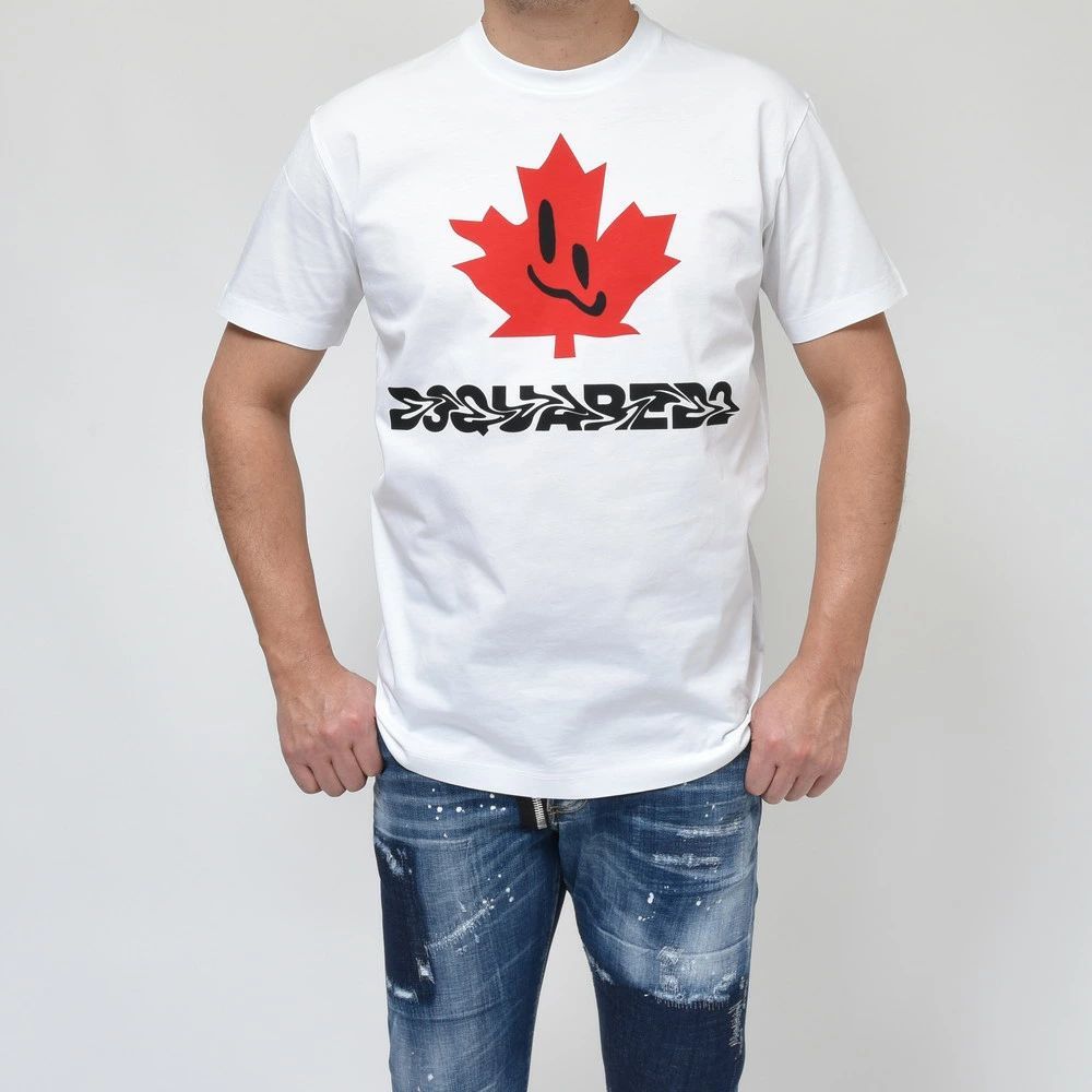 【40%OFF】Sサイズ DSQUARED2 / ディースクエアード コットンロゴプリントS/Sカットソー S74GD0951 72121002023 ホワイト 新品