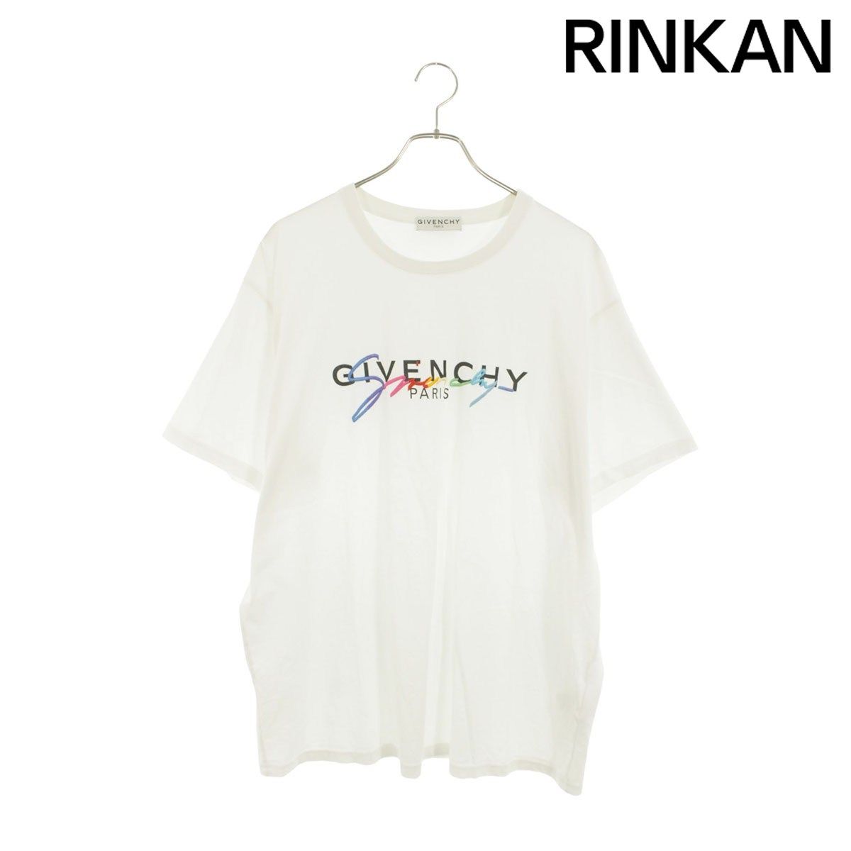 ジバンシィ BM70RL3002 レインボーロゴTシャツ メンズ XL