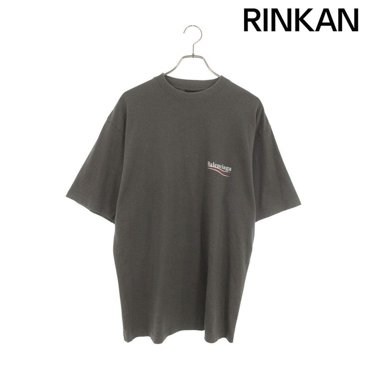バレンシアガ 641675 TNVG5 キャンペーンロゴプリントTシャツ メンズ XXS
