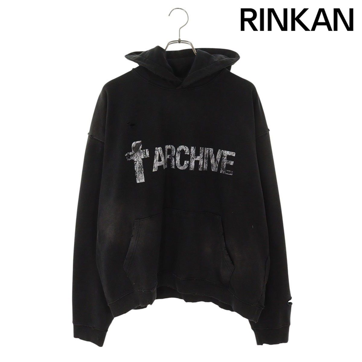 ファーフロムワット FAR VTG FARARCHIVE WASHED HOODIE ヴィンテージ加工フロントプリントパーカー メンズ 1