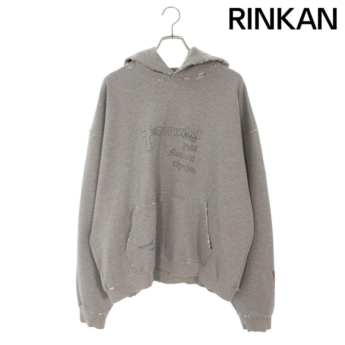 ファーフロムワット FAR VTG WASHED HOODIE ダメージ加工グラフィックデザインパーカー メンズ 2