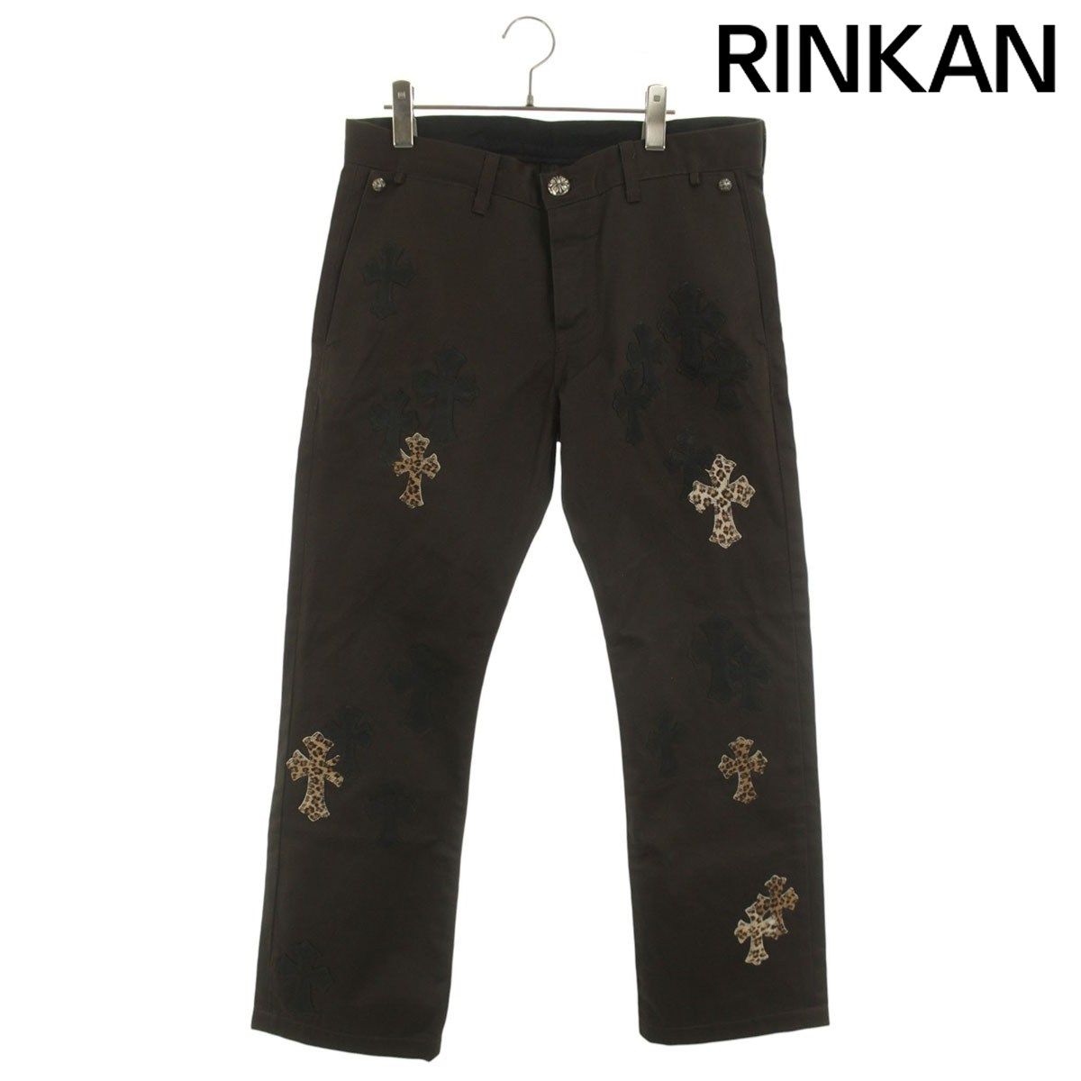 クロムハーツ CHINO STRTLG FBRC クロスパッチチノデニムパンツ メンズ 33インチ
