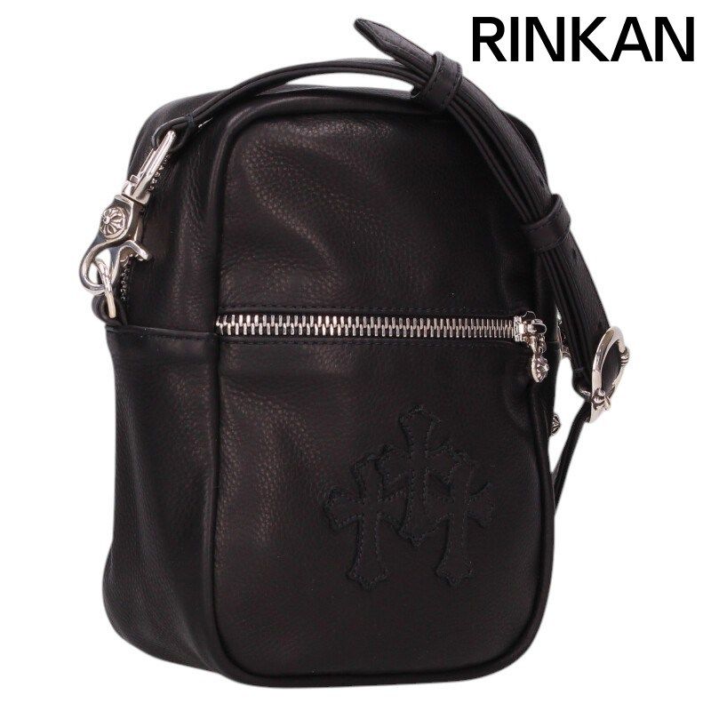 クロムハーツ TAKA MINI LTHR/タカミニ クロスパッチ付きレザーショルダーバッグ メンズ