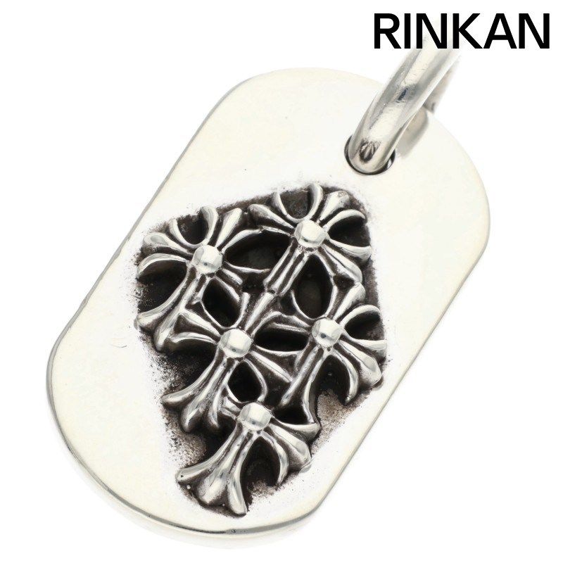 クロムハーツ RAISED DOGTAG/レイズドドッグタグ チャーム/シルバーネックレストップ メンズ