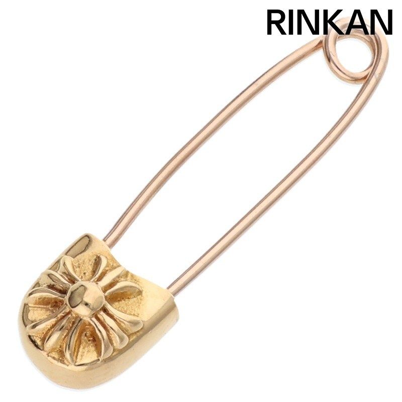 クロムハーツ 22K SAFETY PIN S/22Kスモールセーフティピン ゴールドネックレストップ メンズ