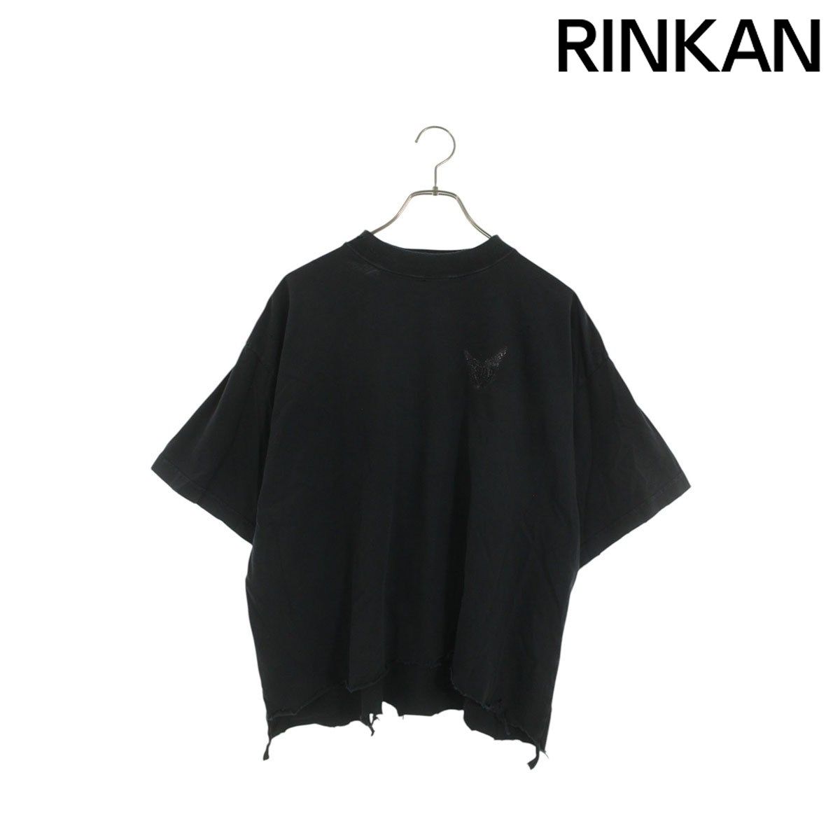 バレンシアガ 783399 TSVD5 デストロイ加工クロップドTシャツ メンズ 1