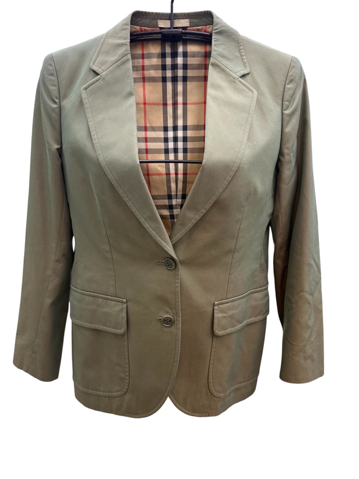 BURBERRY バーバリー テーラードジャケット レディース 9号 カーキ