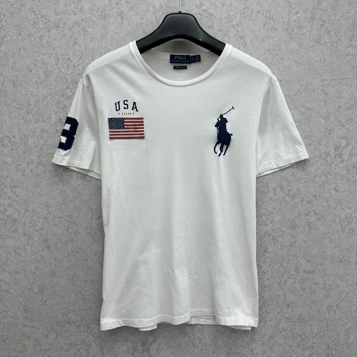 100 ポロ ラルフローレン ビックポニー 星条旗 メンズ 半袖 Tシャツ