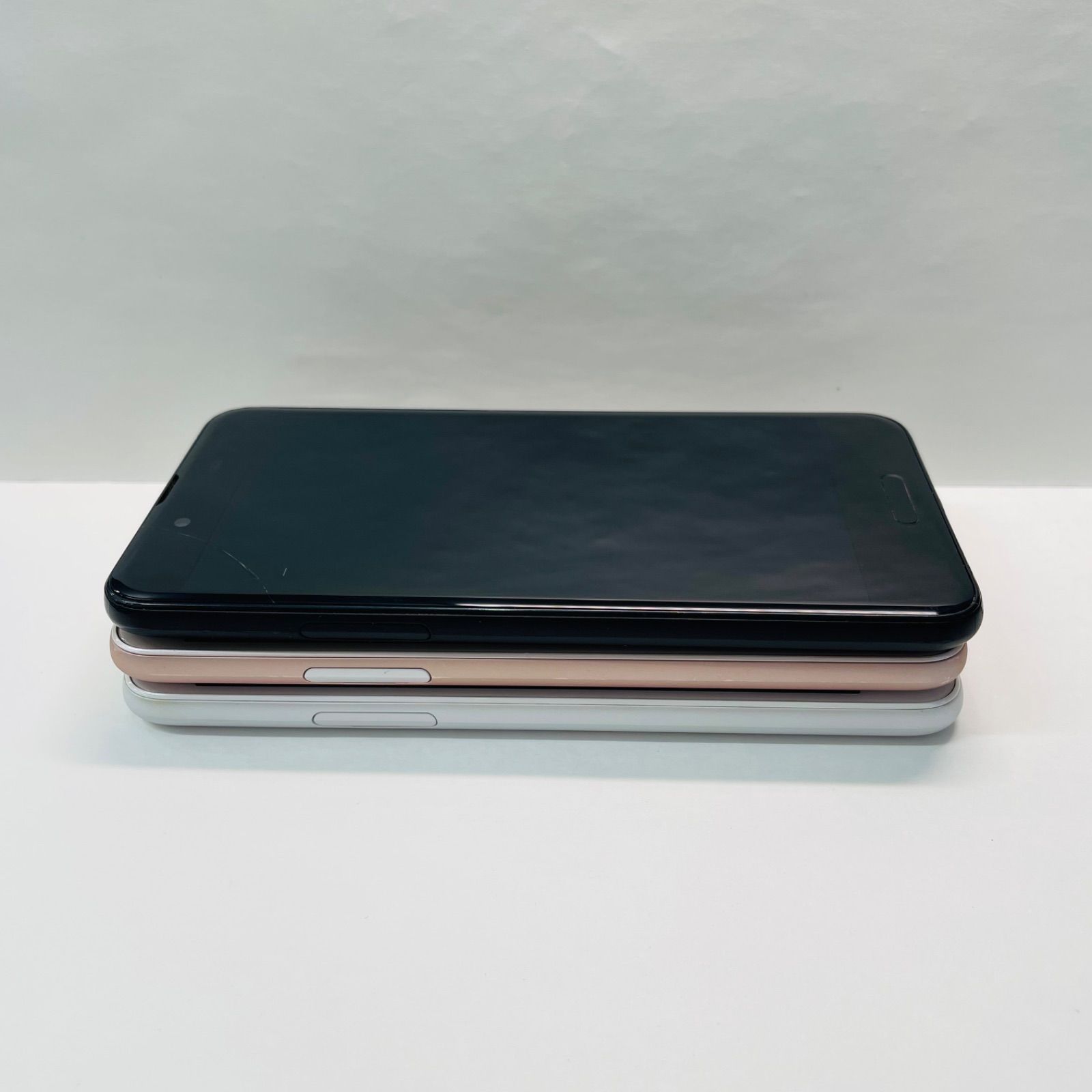 スマートフォン・携帯電話 AQUOS sense SHV40 SIMフリー 3台セット SH13