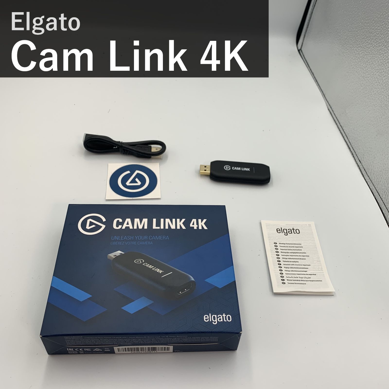 Elgato エルガト Cam Link 4K キャムリンク4K 20GAM9901 HDMIキャプチャカード 4K30fps 1080p60fps USB3.0 ビデオキャプチャー 配信録画 ライブ配信 国内正規品 ブラック