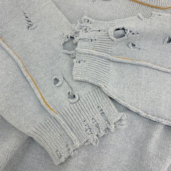 doublet ダブレット ダメージ ニット セーター RECYCLE DENIM YARN