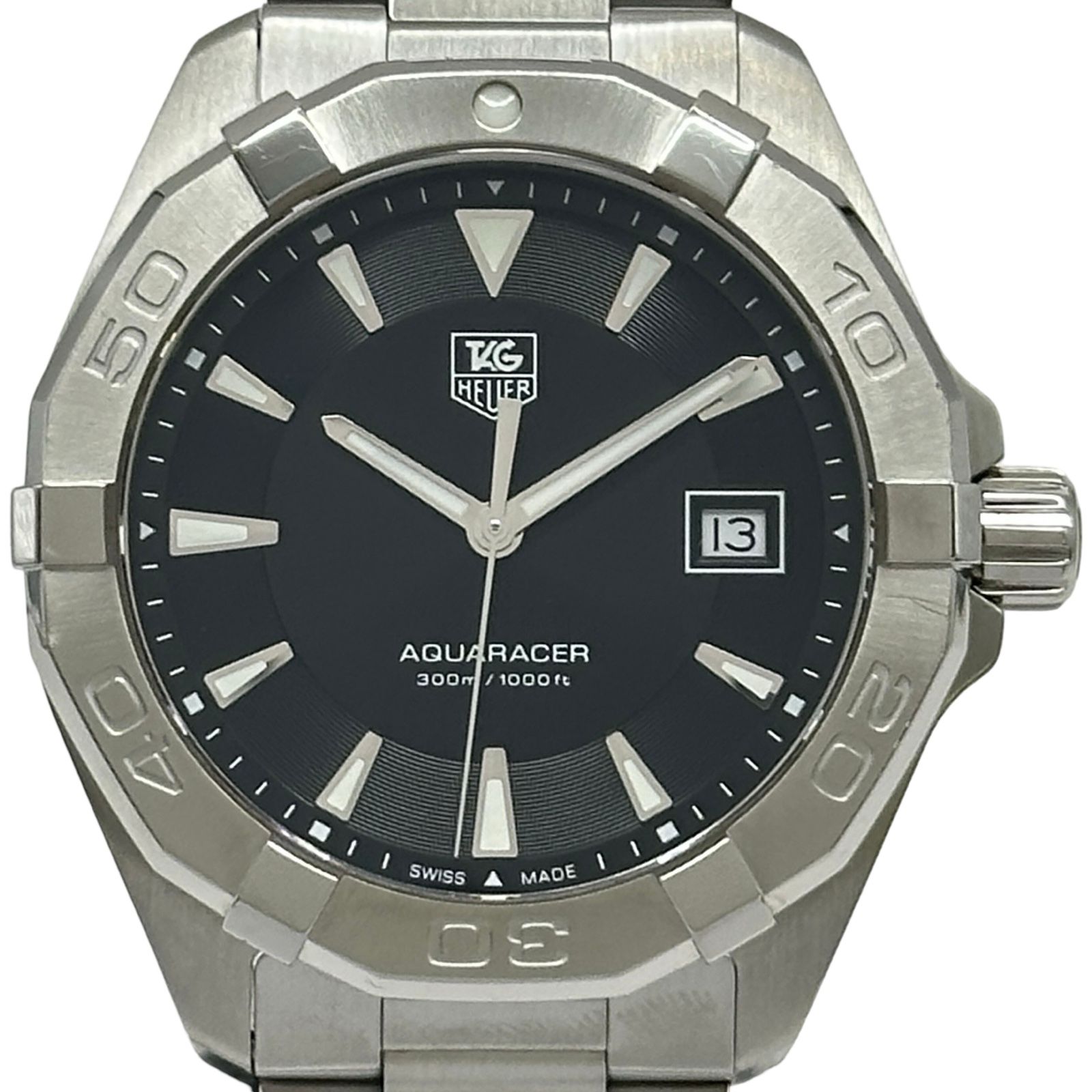 タグ・ホイヤー TAG HEUER アクアレーサー 300 WAY1110.BA0928 ブラック ステンレススチール 自動巻き メンズ 腕時計