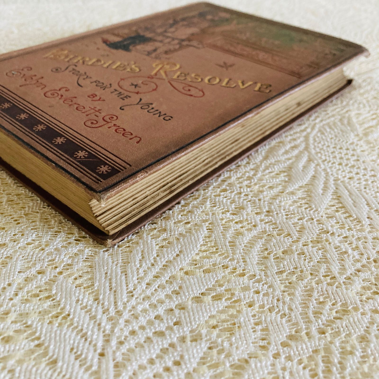 ヴィクトリア朝の気品ある装丁 アンティーク児童書 1892年 インテリア