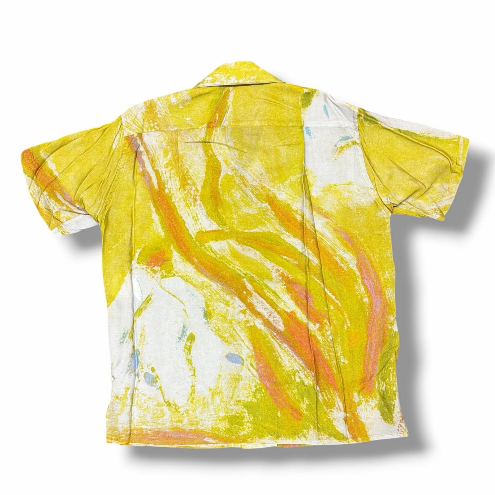 参考上代39600円 未使用 YOKE 25SS FLOWER PRINTED OPEN COLLAR SHIRT 