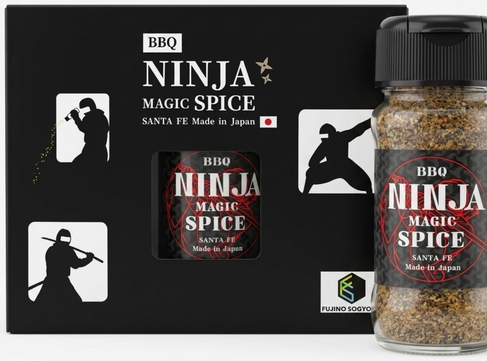 NINJA MAGIC SPICE 調味料 キャンプ用品 スパイス アウトドア ニンジャマジックスパイス 3本(黒) [3本(黒)]