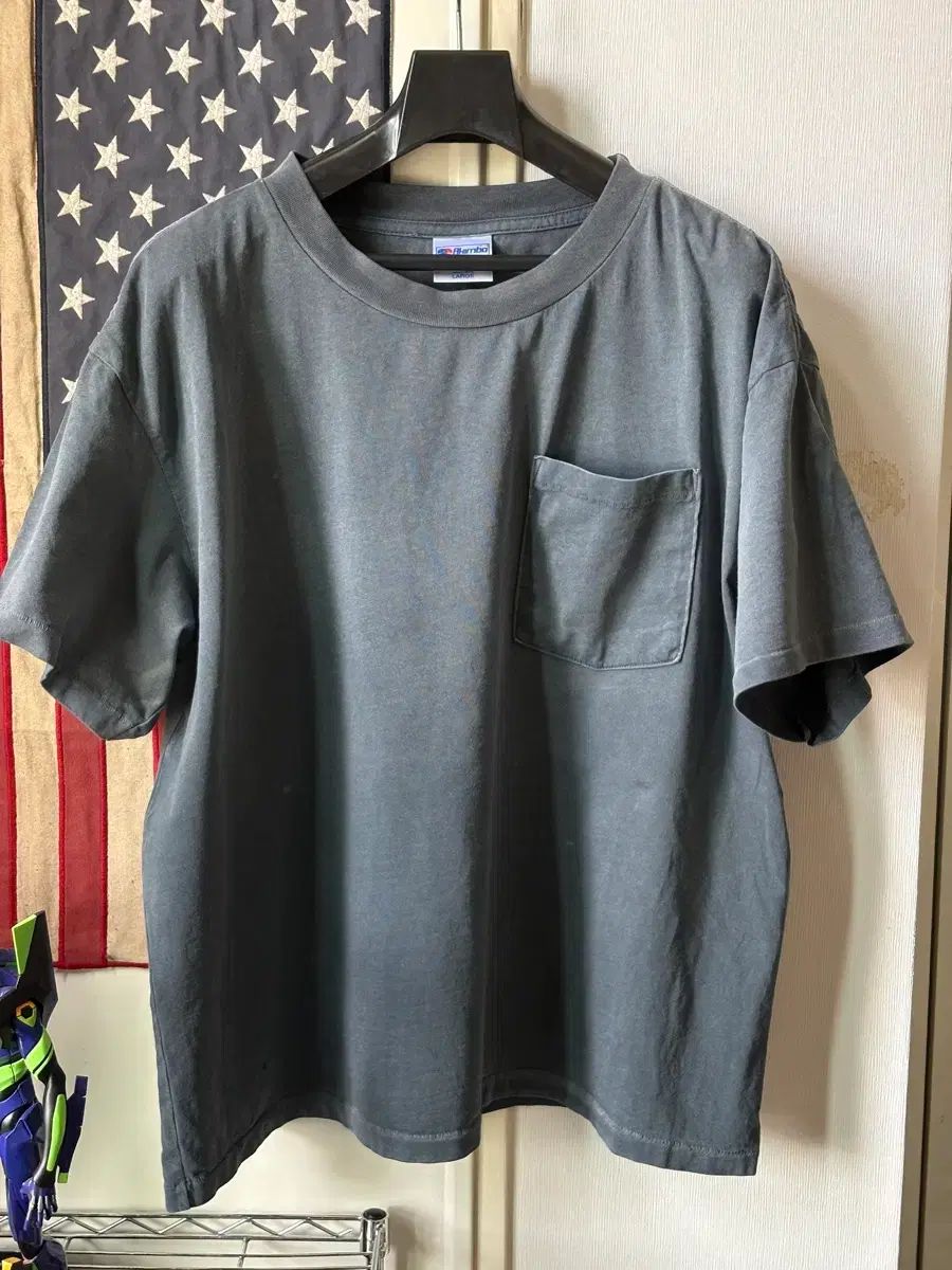 L アキンボクラブ ポケットTシャツ フェイディドブラック