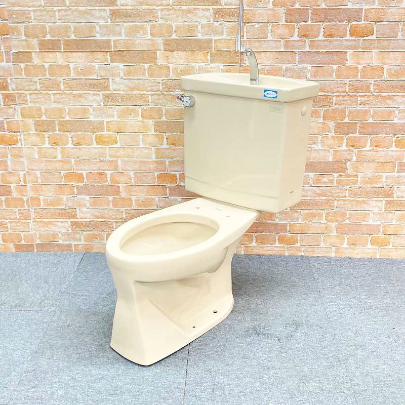 【中古品】【美品】 TOTO トイレ 洋式便器 (床下排水) 「C720R」 排水芯380mm とタンク「S721B」のセット #SC4(ハーベストベージュ) ☆19E