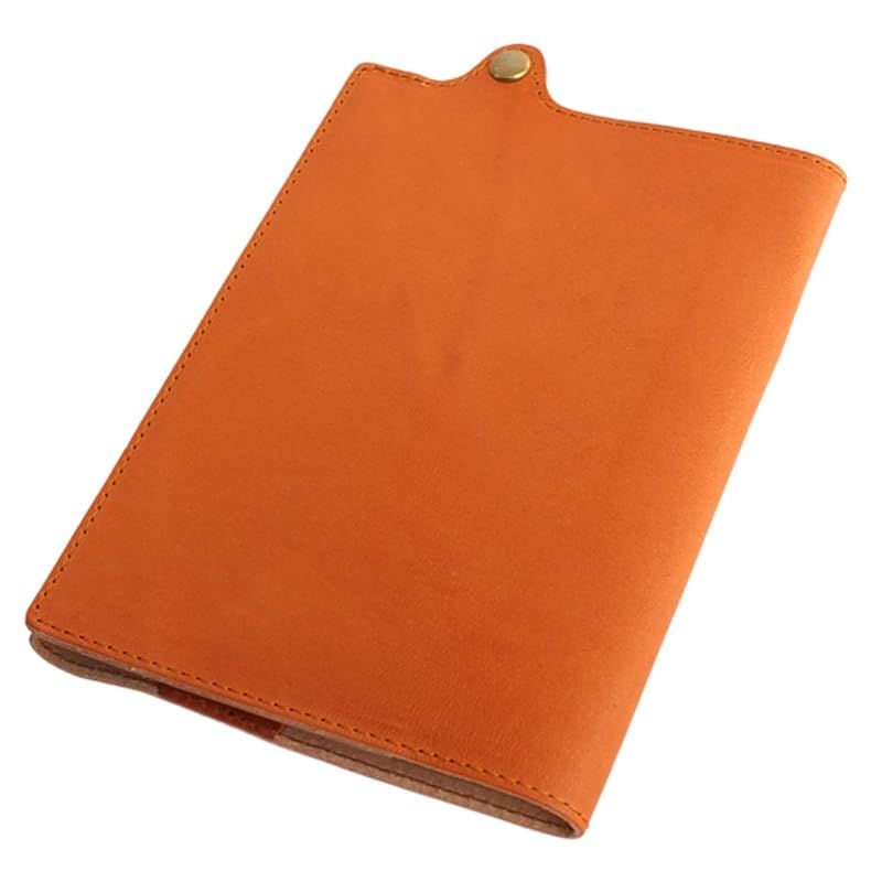 【新品】 ブックカバー 文庫本サイズ (しおり スナップボタン) 付き 栃木レザー 革 日本製 キャメル Lieu ensoleille 1