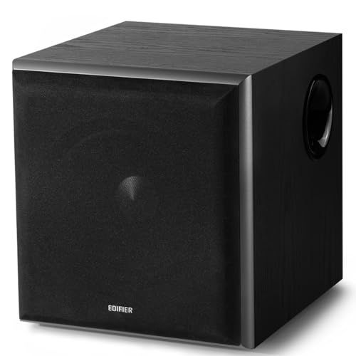 Edifier 【エディファイア】 T5 70W サブウーファー アンプ内蔵 アクティブスピーカー 【8インチ 2025年新アップグレード】38Hz-160Hz｜0°/180° 位相制御｜3.5mm AUX/RCA接続（ケーブル同梱）｜ Ed ebaf9d77