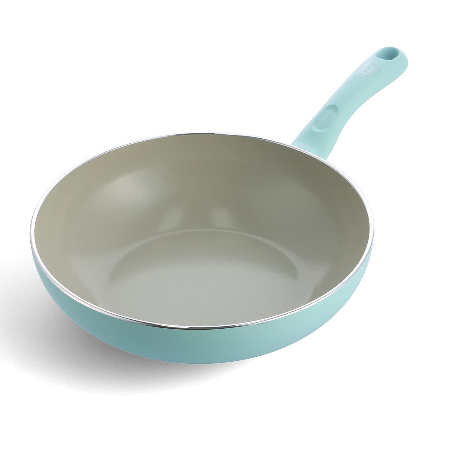 グリーンシェフ フライパン 28cm IH・ガス火対応 【アースカラー】 PFASフリー 有害物質・フッ素樹脂不使用 スターターモデル ダイヤモンド粒子配合 ミント グリーン CC005421-004Y ea667c4e