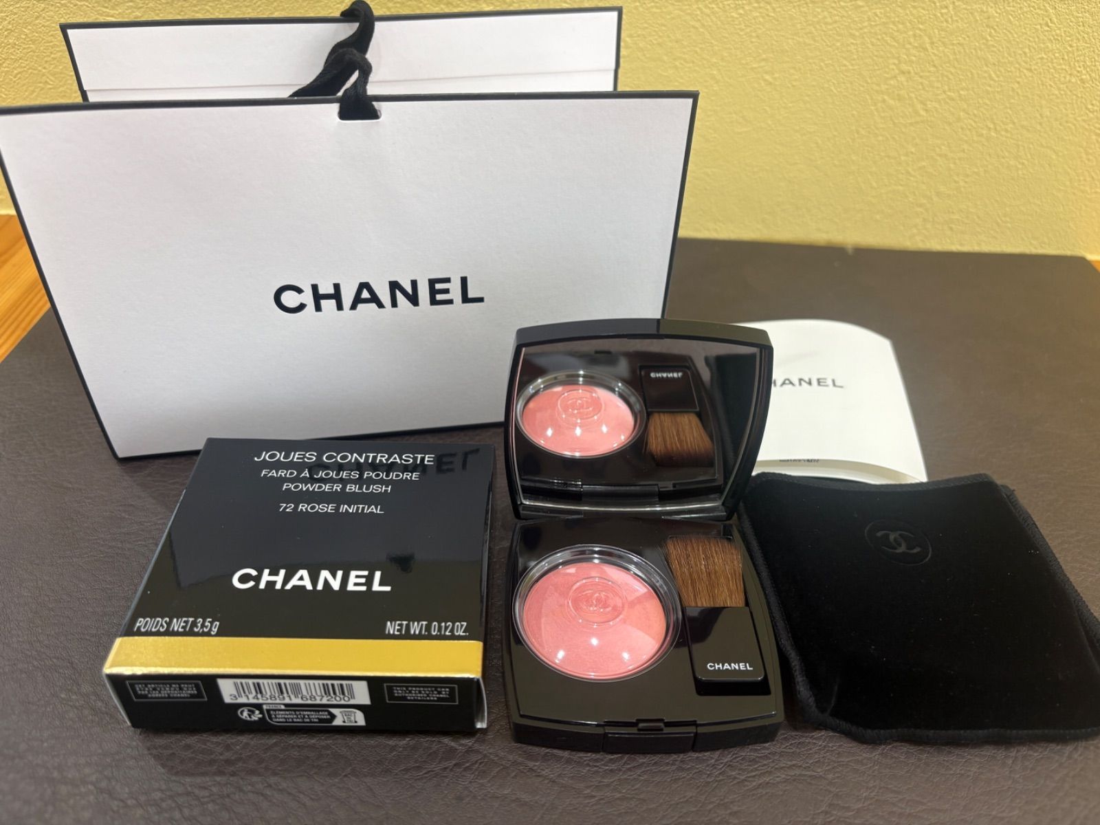 未使用品 シャネル CHANEL チークカラー ジュ コントゥラスト 72 ローズ イニシアル