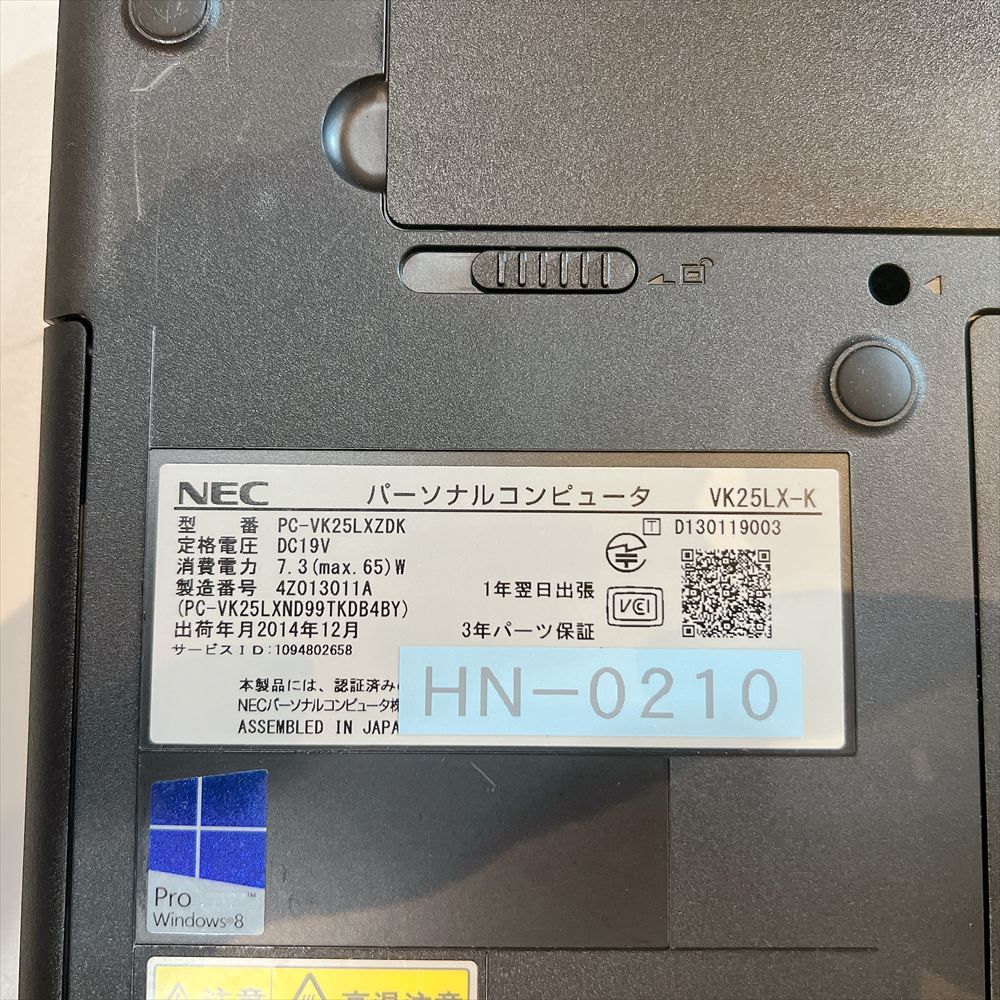 ジャンク】NEC Versapro VK25LX-K ノートPC - メルカリ