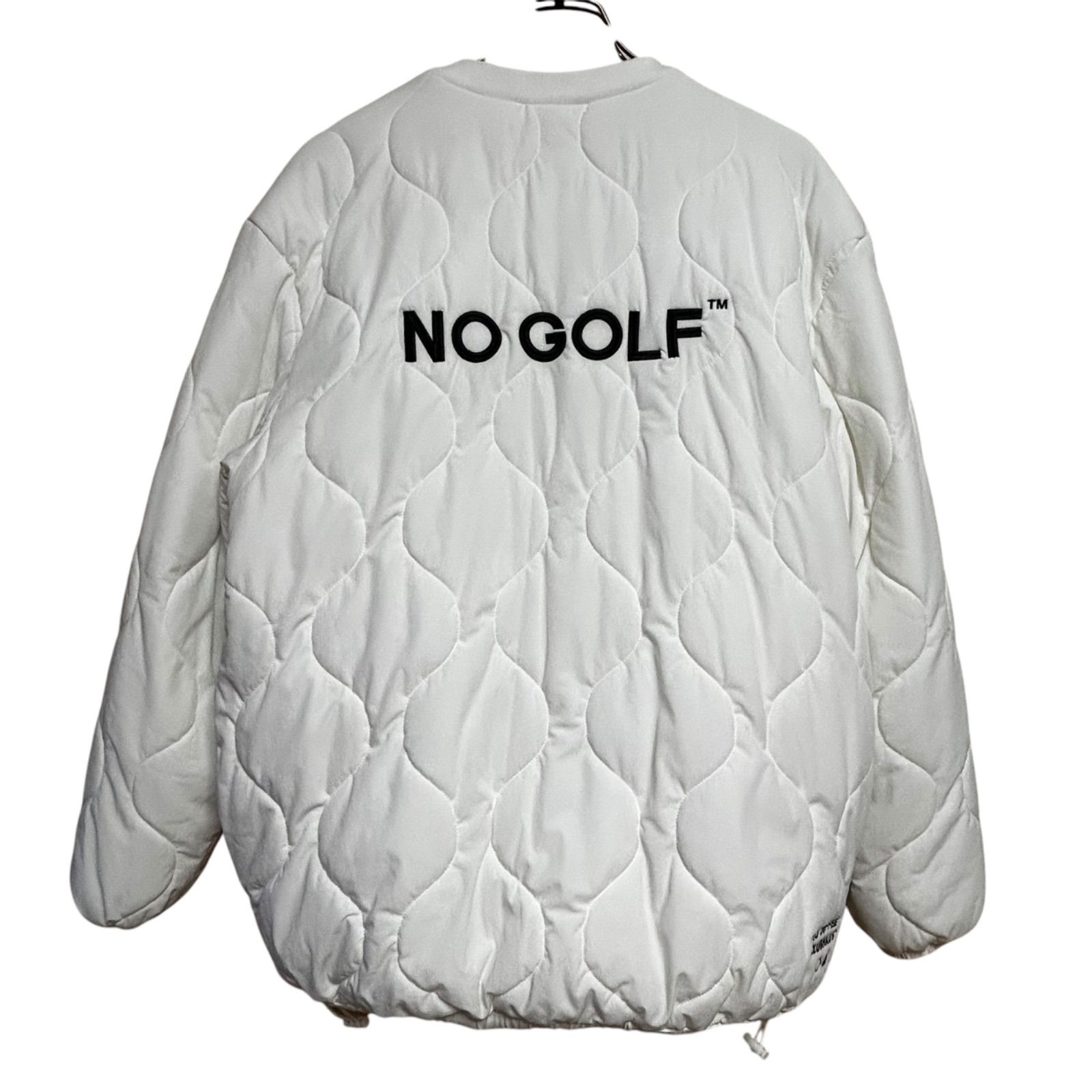 NO GOLF 中綿スニード L 白×黒 キルティング ピステ CLUBHAUS NO
