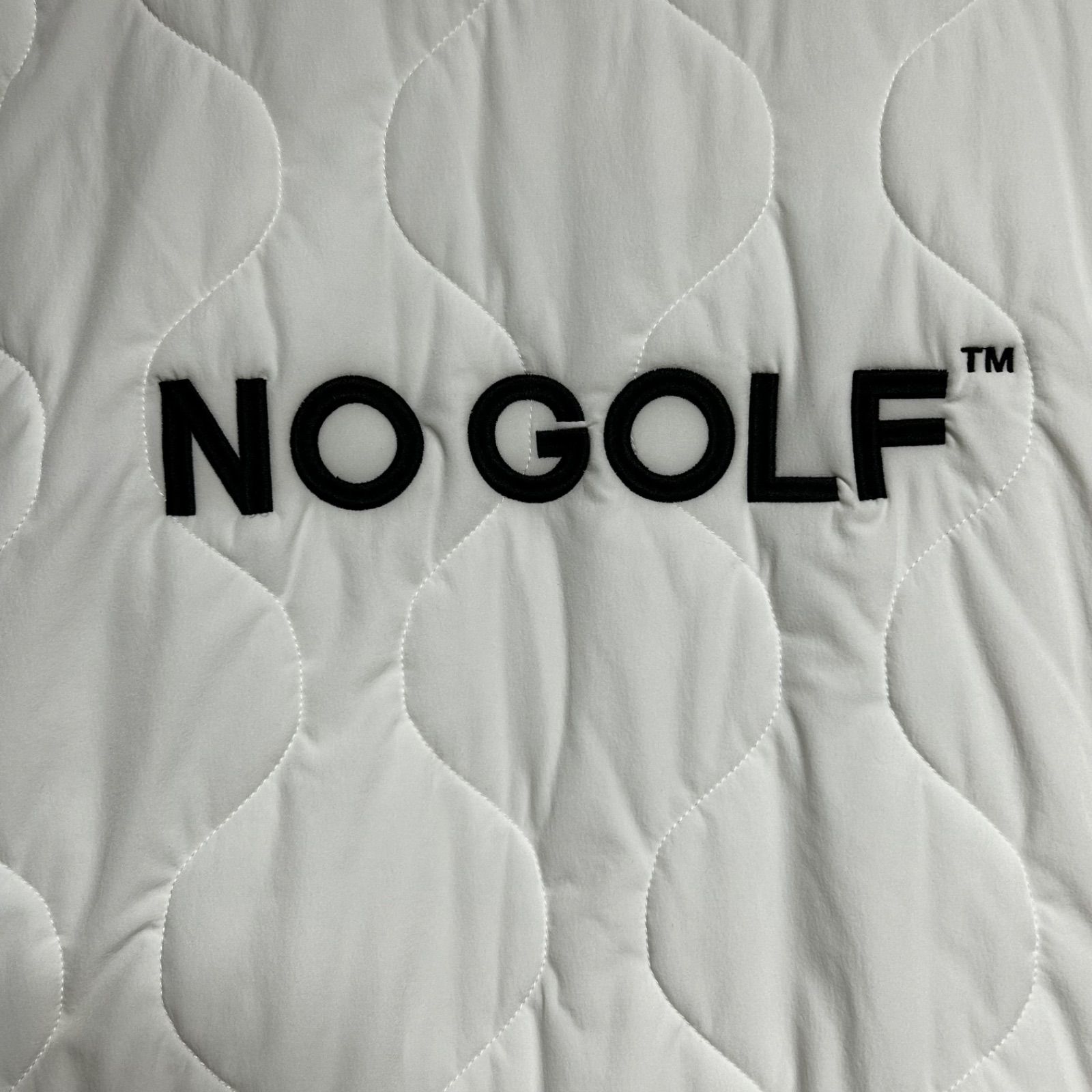 NO GOLF 中綿スニード L 白×黒 キルティング ピステ CLUBHAUS NO