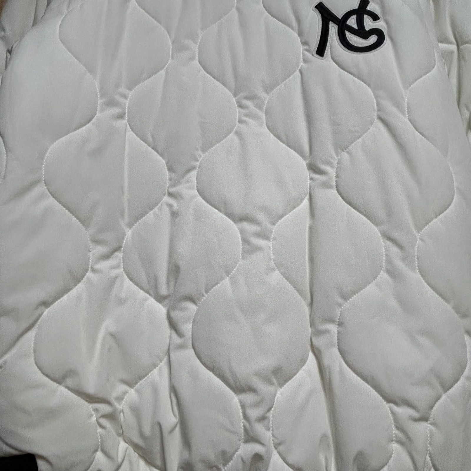 NO GOLF 中綿スニード L 白×黒 キルティング ピステ CLUBHAUS NO